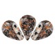 Cuentas de vidrio Amos® by Puca® - Jet tweedy 23980/45703